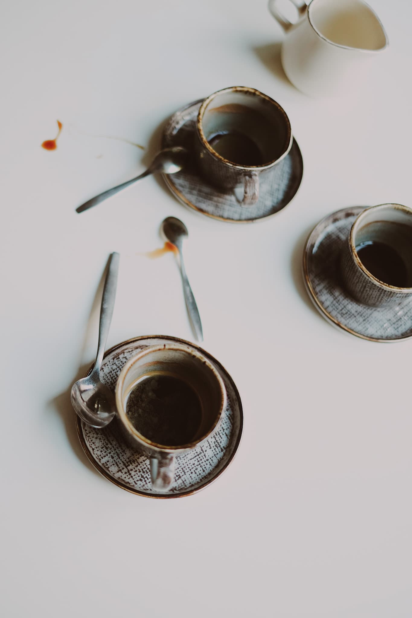 Factory Girl Rykestraße — coffee cups on a white table after a shared sitting
