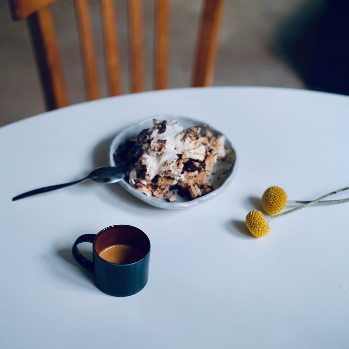 Coco Anjela on the table