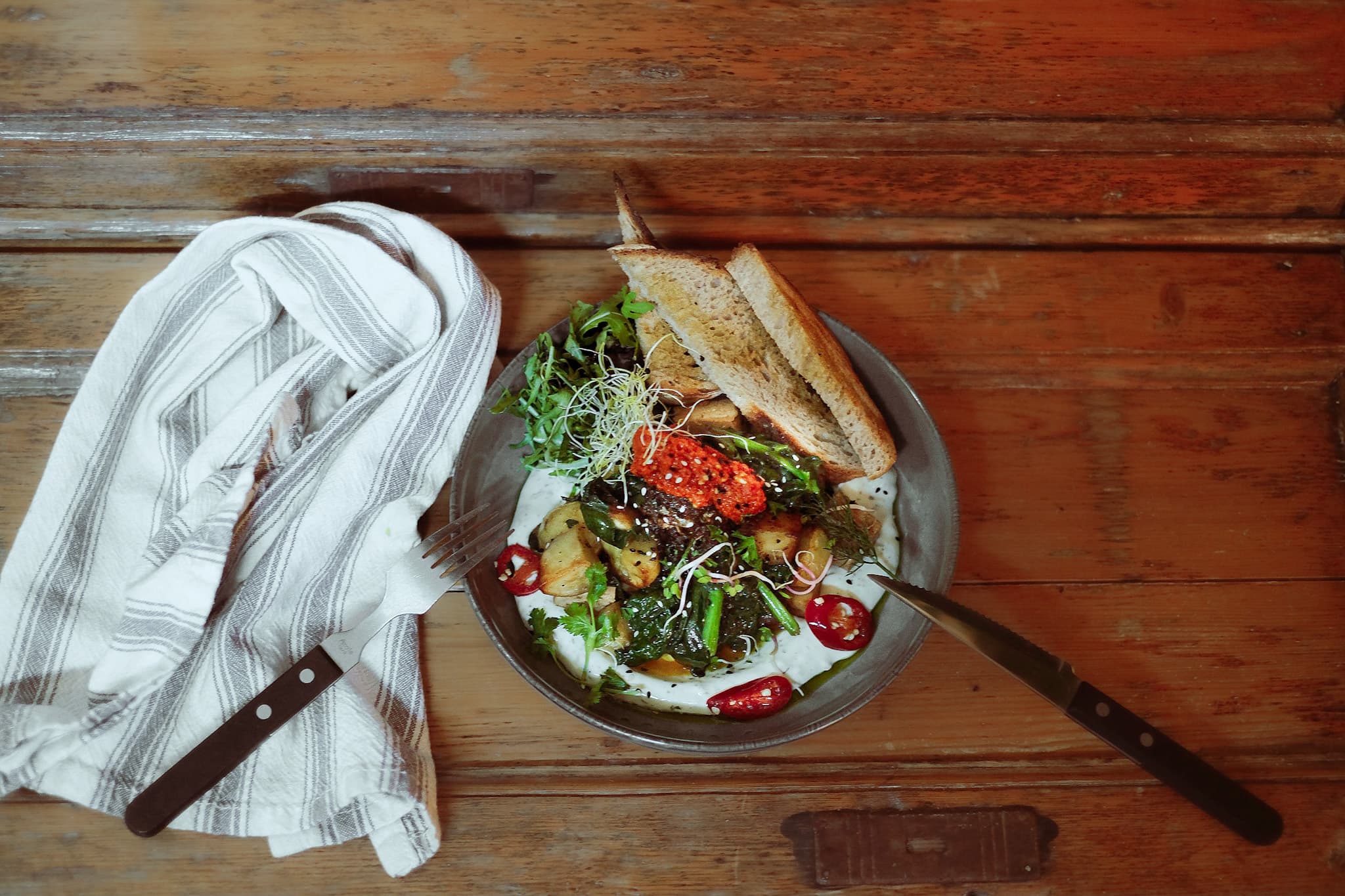Vegan Turk's Mom with tofu and whipped yoghurt